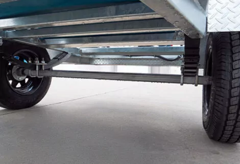 under carriage of Fire Marshal Trailer