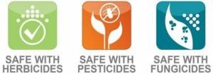 Safe with pesticides herbicides and fungicides