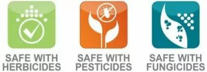 Safe with pesticides herbicides and fungicides