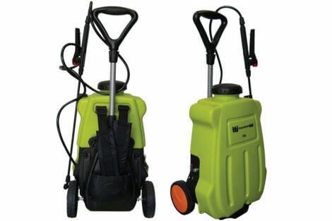 Rechargeable battery sprayer with trolley