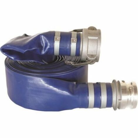 Blue Layflat Hose with Camlock Fittings