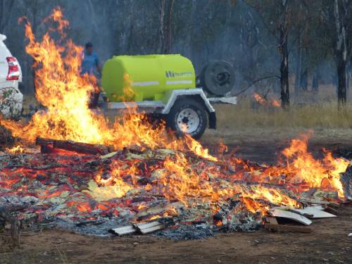 TTI-Firefighting-Trailer-Bushfire-Australia TTI Firefighting Trailer defending bushfire in Australia
