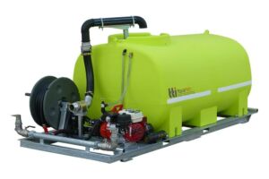 TTI Aquapath portable water tank hose reel and pump