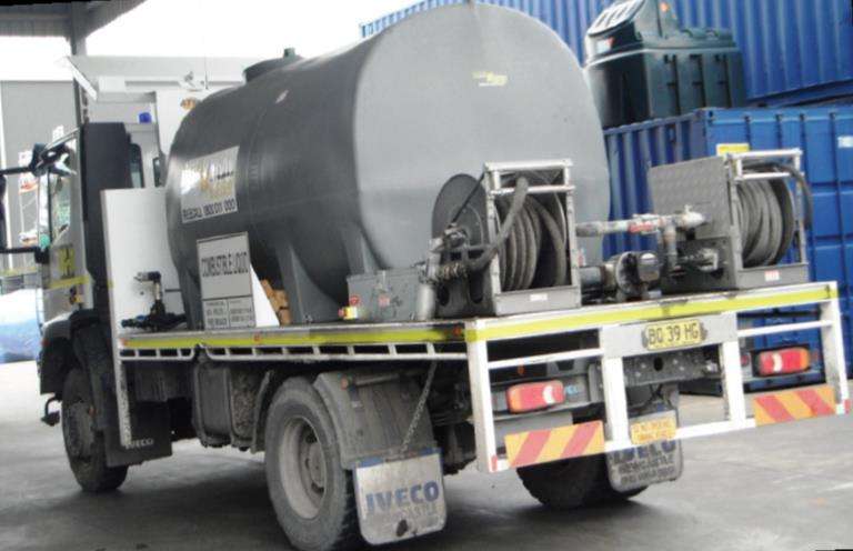 Active Diesel Poly Cartage Tanks on truck