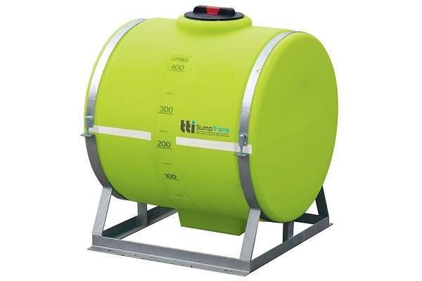 400L strap mounted chemical tank with sump